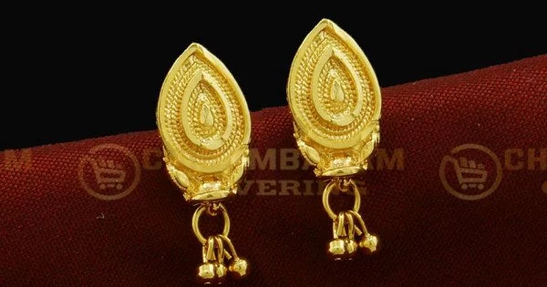 Buy Traditional Gold Earrings Design Simple Daily Use Earrings for Women