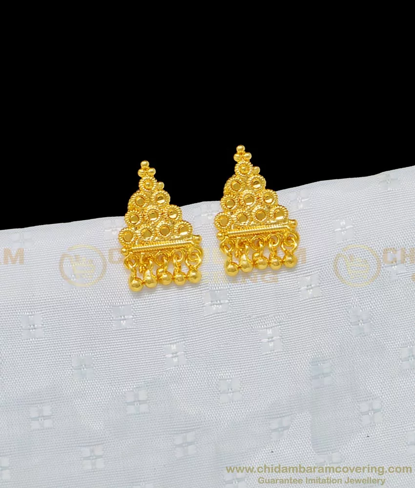Buy Unique Lotus Design 1 Gram Gold Jhumka Earrings Online
