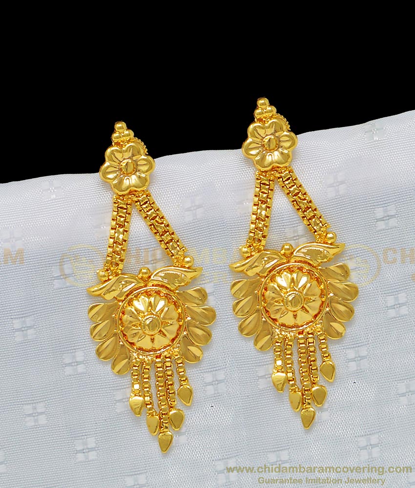 fancy earrings, gold plated earring