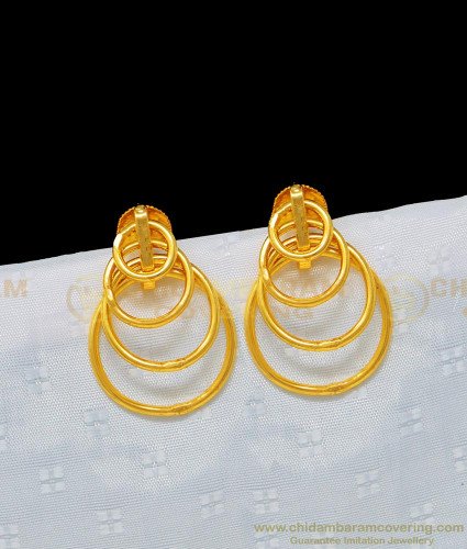 ERG971 - Trendy One Gram Gold Plated Changeable Earrings 2 In 1 Earring Designs for Women