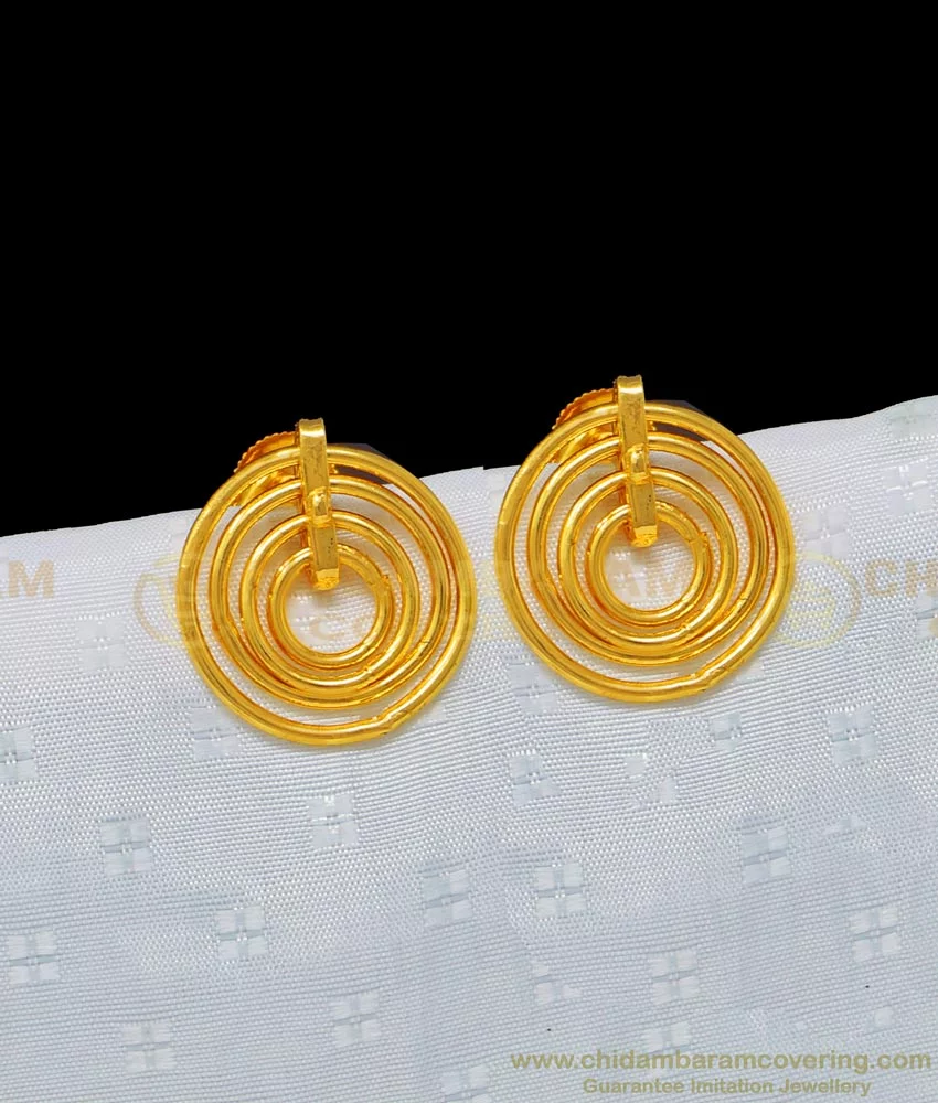 2 PAIRS LOT, 22K SOLID GOLD PLATED DAINTY STUD EARRINGS,EAR STUDS,TOPS  MINIMALIST GOLD PLATED EARRINGS, SIMPLE GOLD EAR STUDS - Madeinindia Beads  at Rs 78.00, Varanasi | ID: 2852979170912