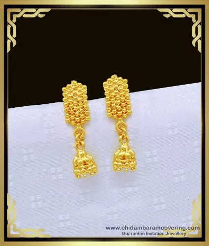 Jumkas, Indian Temple Jewelry, Buttalu, Wedding Jewelry, Earrings, Indian  Earrings, Hangings, One Gram Gold - Etsy
