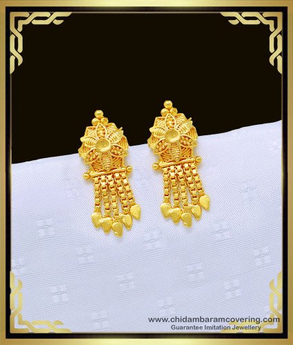 ERG999 - New Design One Gram Gold Chidambaram Covering Stud Earring Designs Online