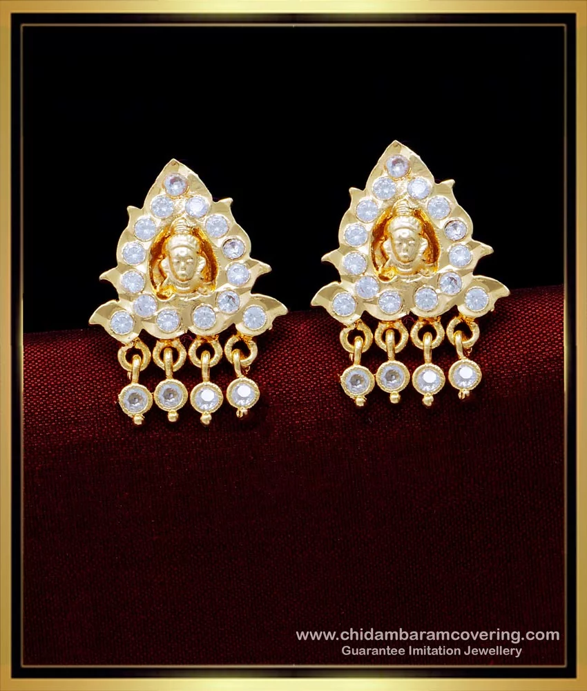 Yellow Chimes Gold-Plated White Stone Studded Long Dangler Earrings: Buy  Yellow Chimes Gold-Plated White Stone Studded Long Dangler Earrings Online  at Best Price in India | Nykaa