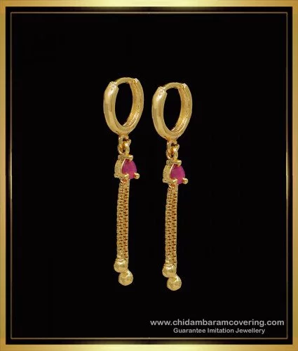 1 gram gold earrings jhumka peacock top wide bell jhumkas - Swarnakshi  Jewelry