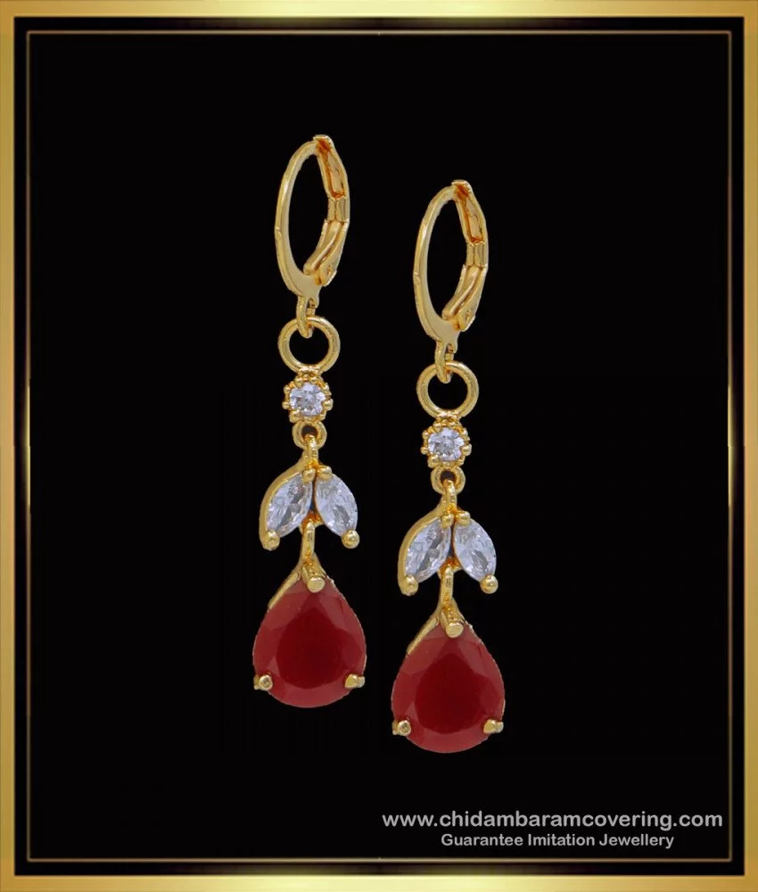 Pink beaded star earrings stylish fashion jewellery fancy artificial designs  dangler earrings designs for women  Digital Dress Room  4160738
