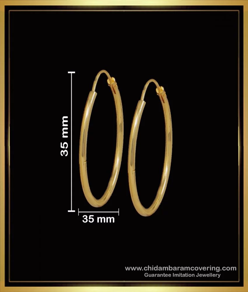 Golden Big Round Hoop Earrings for Women  Fancy  Stylish Party Wear  Single Circle Metallic Earings for Girls