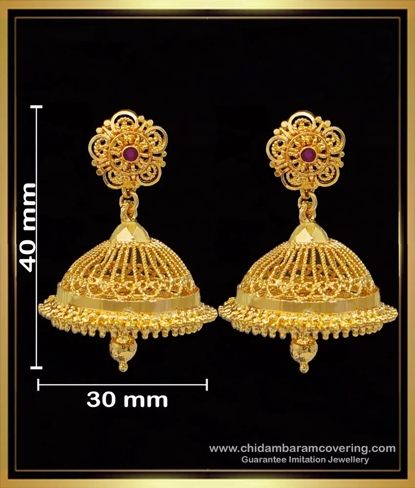 Exquisite Antique Jhumka Earrings: Big & Heavy Bridal Wear Collection J26121
