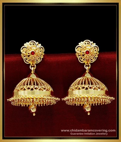 Buy Online Women's Gold-Plated Jhumka With Pearl By Bindhani