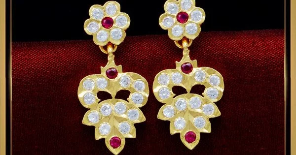 One Gram Gold Ruby Chandbalis, One Gram Gold Earrings, 1 Gram Gold Earrings  | Indian jewelry, Jewelry design, Gold earrings designs