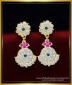 Stunning Gold Multi Stone Gold Plated Impon Earring Design
