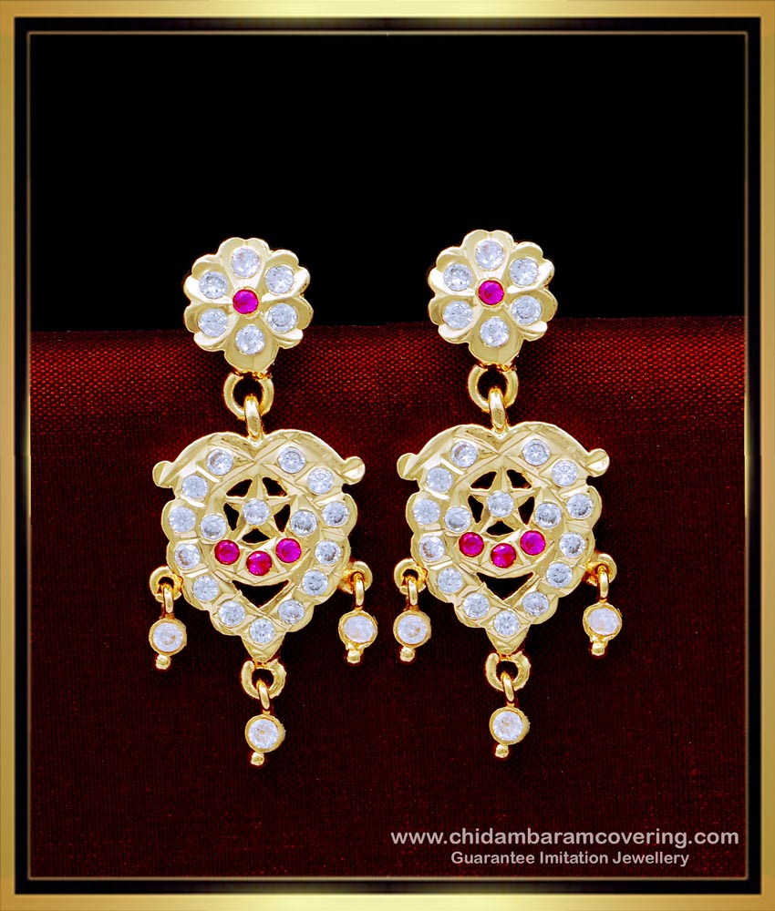New Model Ad Stone Impon Earrings Online Shopping