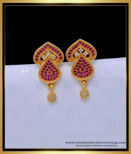22K Yellow Gold Earring With Modern Design - PC Chandra