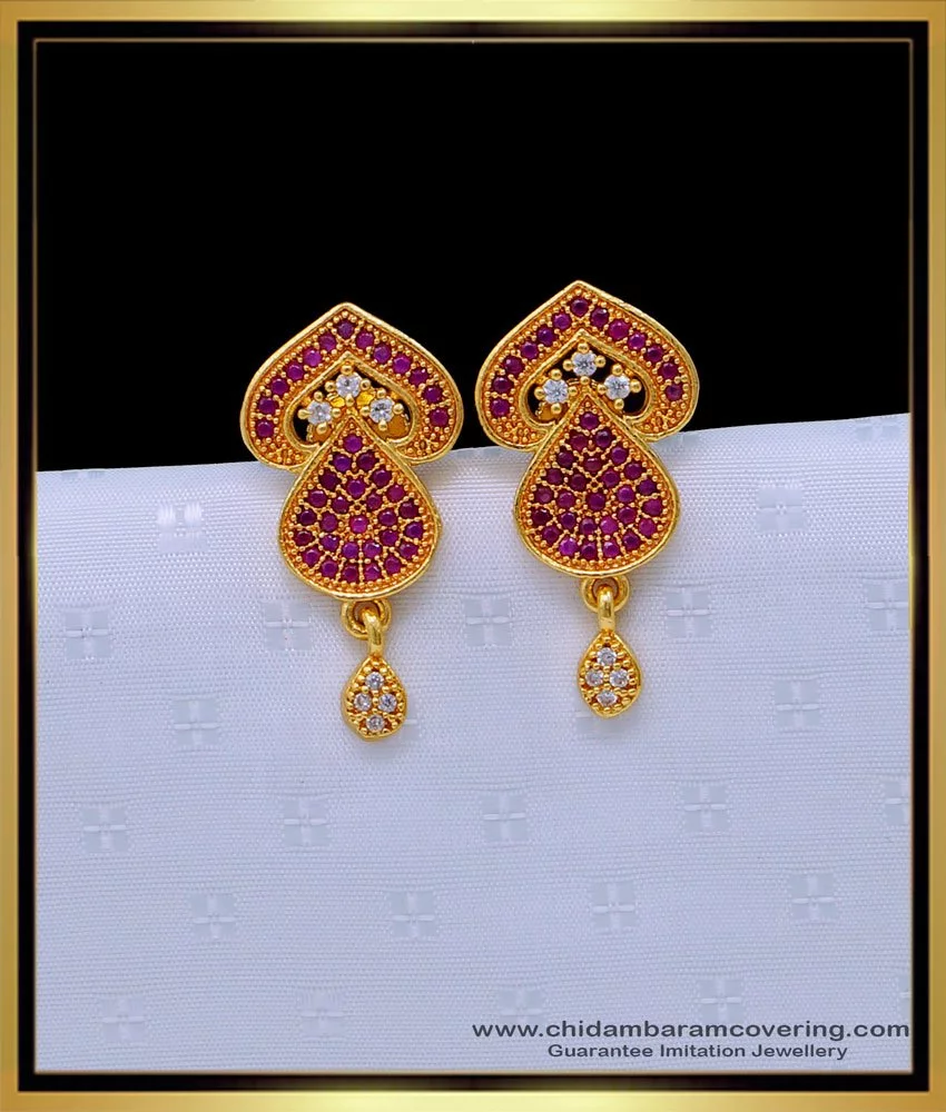 Real Gold Plated Gold Z Sparkle Chain Drop Earrings - Accessorize India
