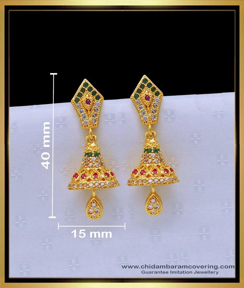 One Gram Gold Plated Jhumka Earrings - Buy For Change LLP - 2340961