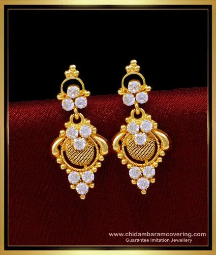 New Kundan Design Gold Plated Earrings Set By Zevar