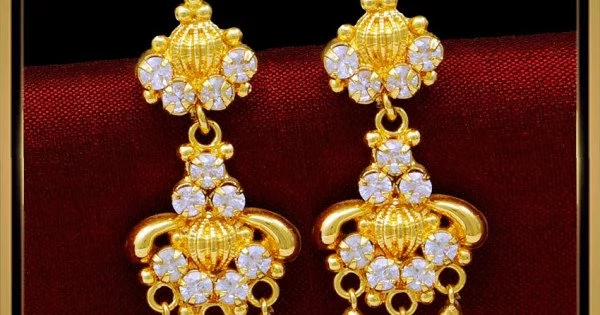Buy Gold Plated Earring Hanging Beads Stud Collection ER3485