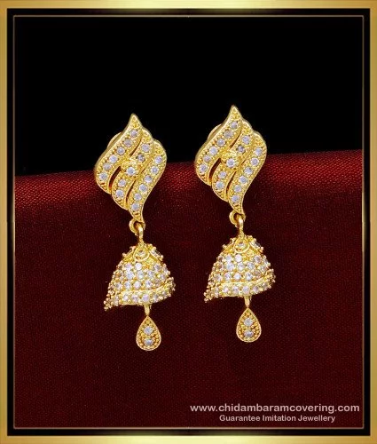 Buy GoldPlated Fashion German Dangler Stylish Fancy Party Wear Tassel Earrings  online from Karat Cart