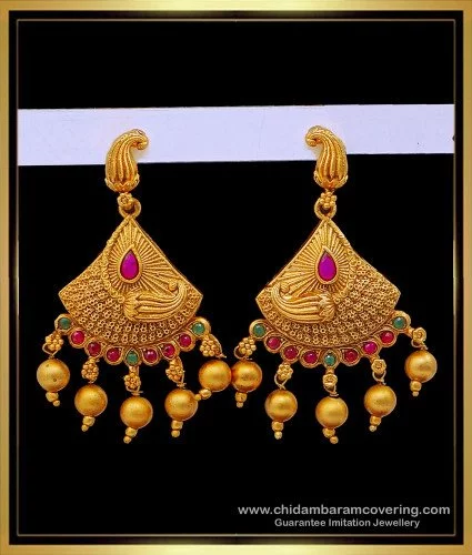 Buy Gold-Toned & White Earrings for Women by Fashion Frill Online | Ajio.com