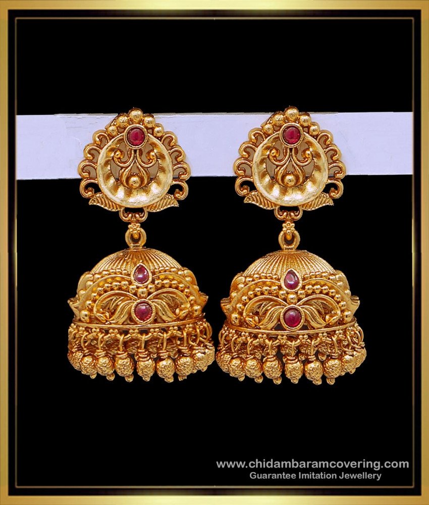 First Quality Antique Temple Jewellery Jhumkas Designs 