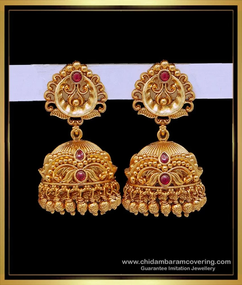 Update more than 108 antique temple jewellery earrings gold - seven.edu.vn