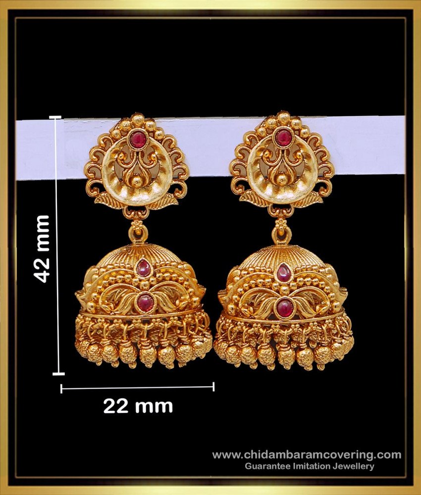 First Quality Antique Temple Jewellery Jhumkas Designs 