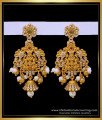 Unique Ad Stone Lakshmi Antique Gold Earrings Designs 