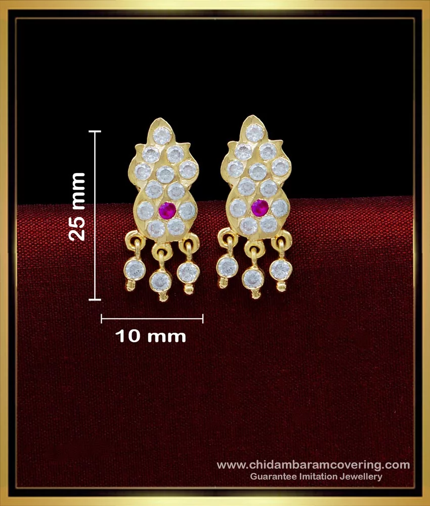 Stone hoop earrings, Pavé, Small, White, Rose gold-tone plated | Swarovski