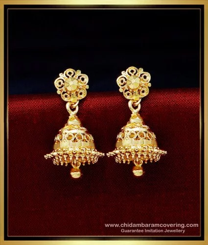 Antique Style 1 Gram Gold Locket Earrings - Jewellery Designs