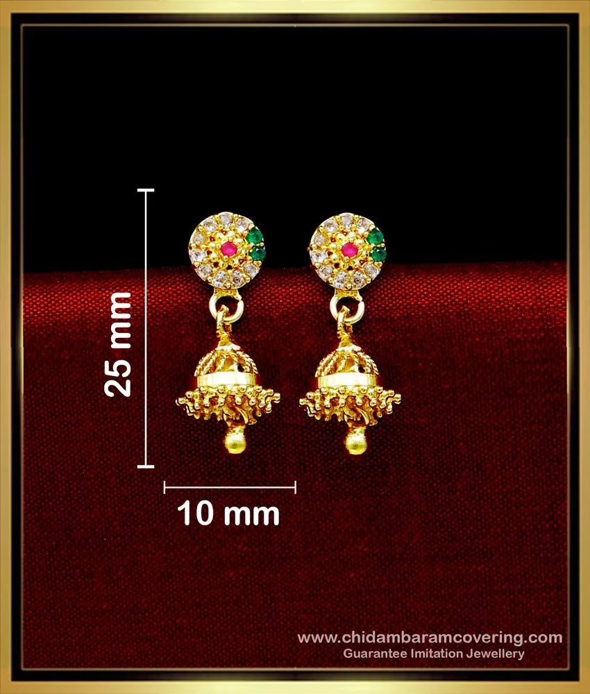 Flipkart.com - Buy Dethra Beautycare One Gram Micro Gold Plated Traditional Jhumka  Earrings for Women Alloy Jhumki Earring Online at Best Prices in India