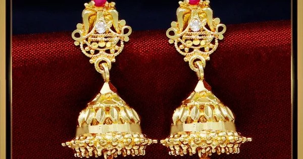 Buy Kushal's Fashion Jewellery Dome Shaped Jhumkas Temple Earring - Earrings  for Women 23620178 | Myntra