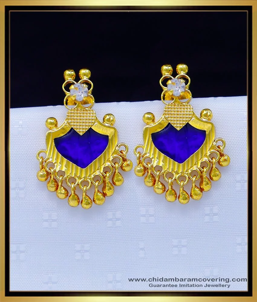 1 Gram Gold Earrings || Fathima Jewellers 1 Gram Earring Collections ||  Dailywear Earrings - YouTube