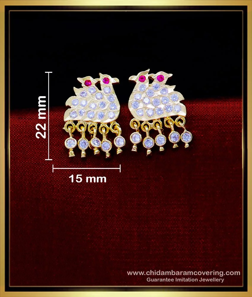 WHP Jewellers 22k Yellow Gold Drop Latkan Earrings : Amazon.in: Fashion