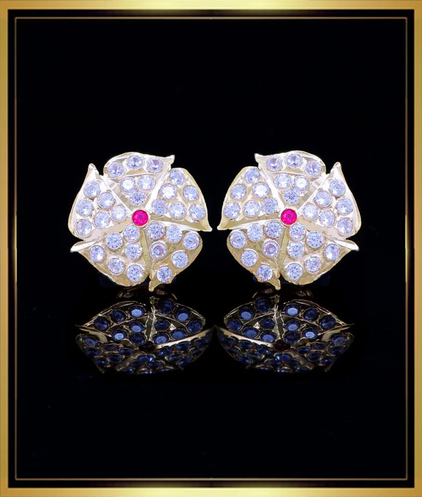 White Stone Earrings – Tar India