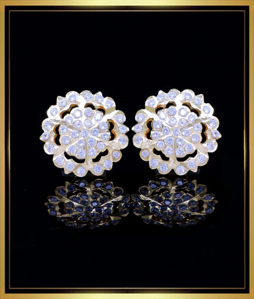 Silver American Diamond Chandbali Earrings | Traditional Ethnic Party –  Indian Designs