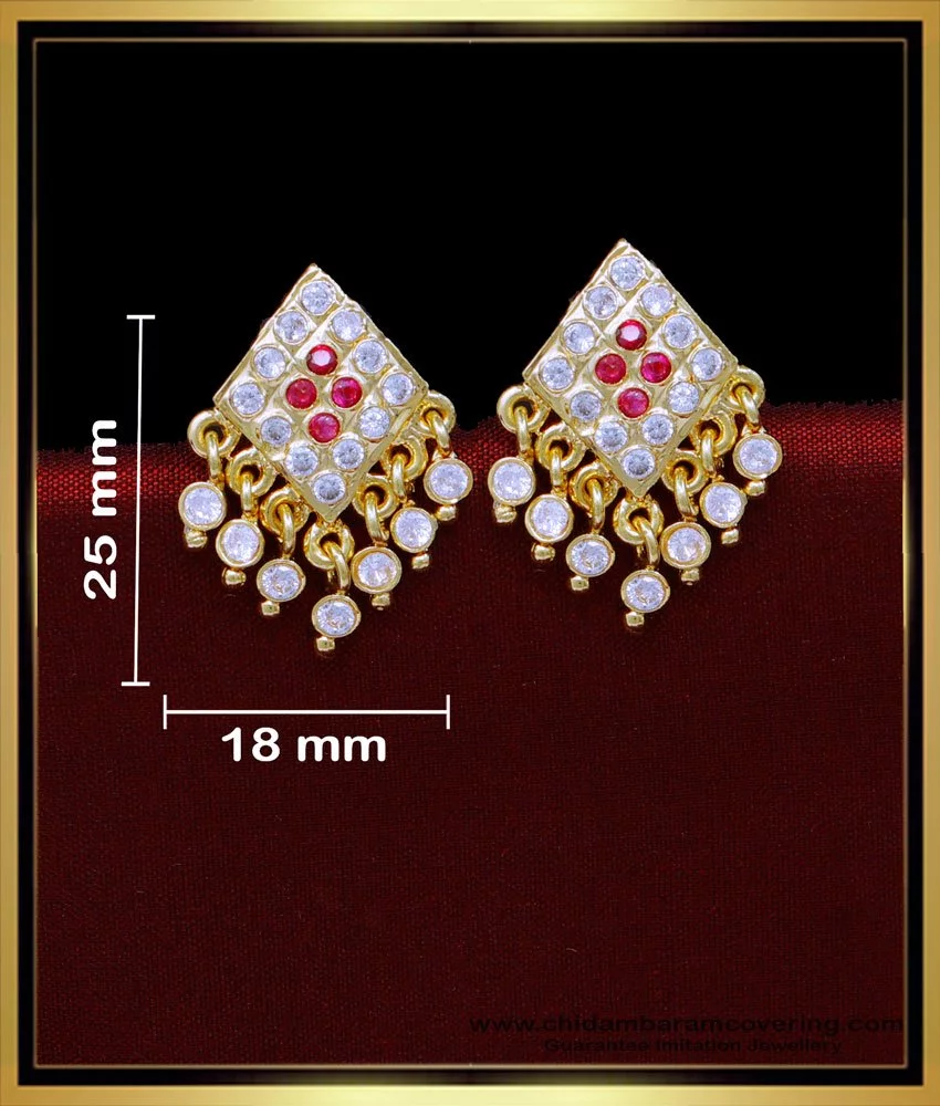 ২ আনা ইয়ারিং (Gold Earring 2 Gram) 18/21/22 Karat KDM Price in Bangladesh  - Swarnanjali Jewellers BD
