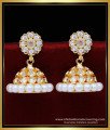kemp jewellery online india, Pearl Jhumka Earrings, kemp jewellery designs, kemp jhumkas, jimikki design, jimikki kammal, fashion jewellery