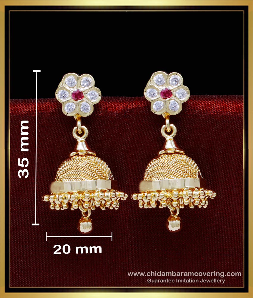Indian Jhumkas Online Shopping,jimikki kammal,jimikki design,buttalu earrings designs,gold plated jhumkas,simple jhumka earrings gold,earrings design new model