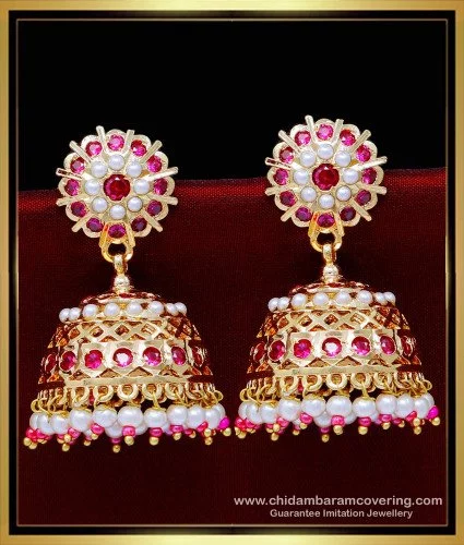 Silver Jhumka Earrings, Pearl Jhumka, Silver Pearl Earrings, Pearl Earring,  Indian Jhumka Earring, Gold Jhumka, Gold Jhumka - Etsy