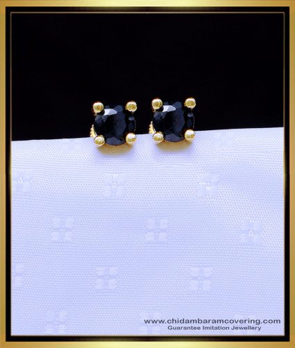 ERG1888 - Elegant Single Stone 1 Gram Gold Earrings for Baby Girl
