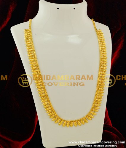 HRM222 - Handmade Light Weight Kerala Haram Design Guarantee Jewellery Buy Online