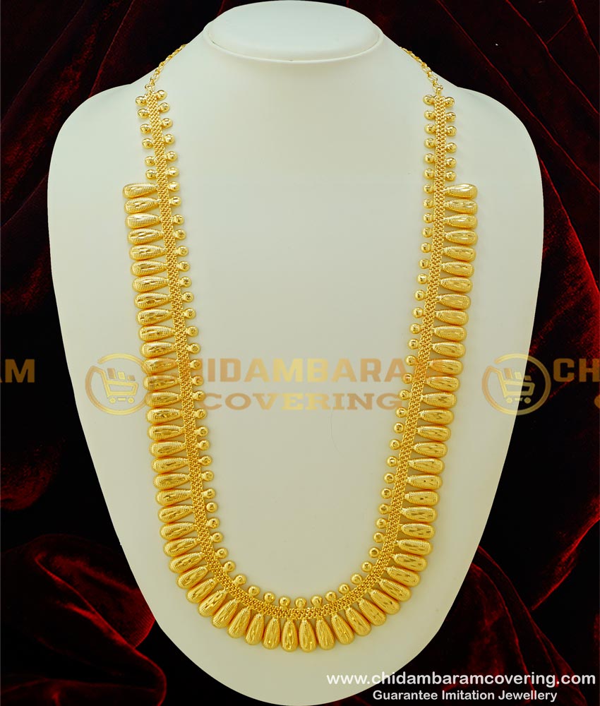 HRM303 - Handmade Light Weight Kerala Bridal Haram Design Guarantee Jewellery 
