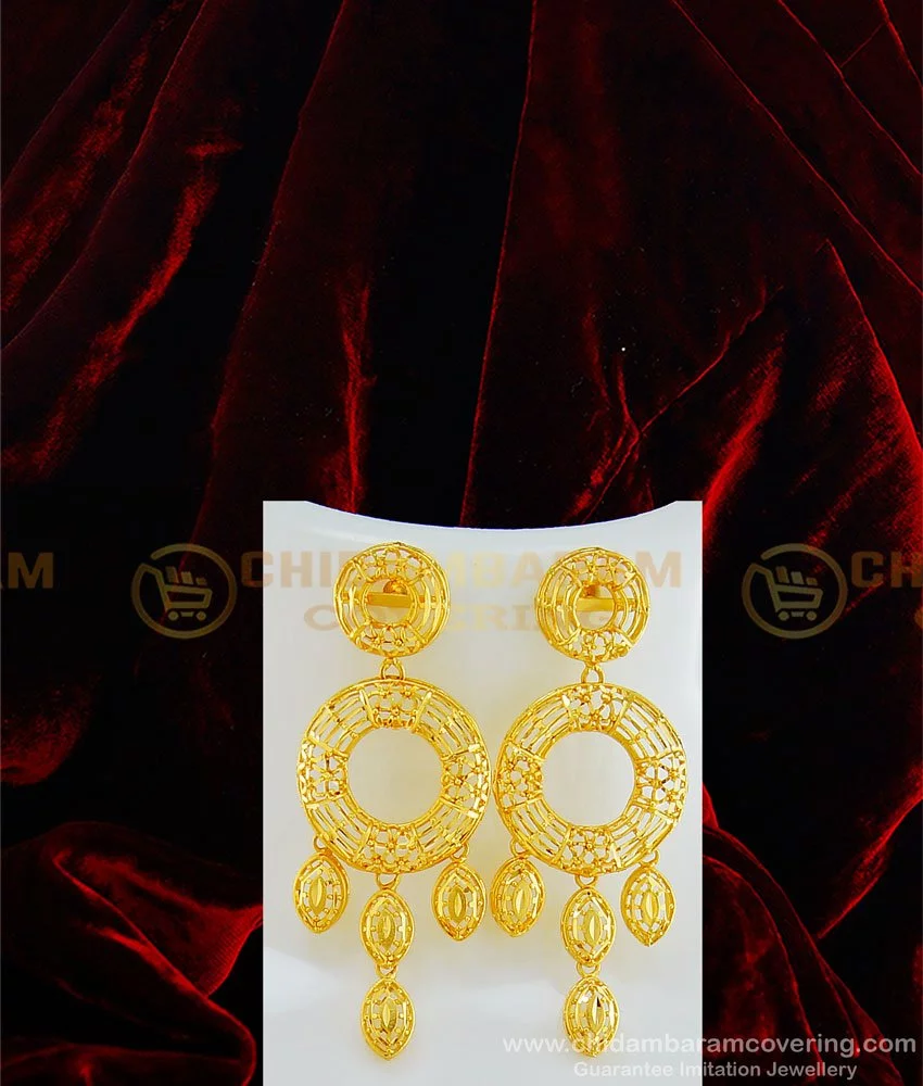 Arzonai Gold Plated Wedding Moroccan Dubai Jewelry Pink Crystal Zircon  Dangle Drop Earrings. Kundan jewelry, African jewelry, Bridal jewelry,Jhumka