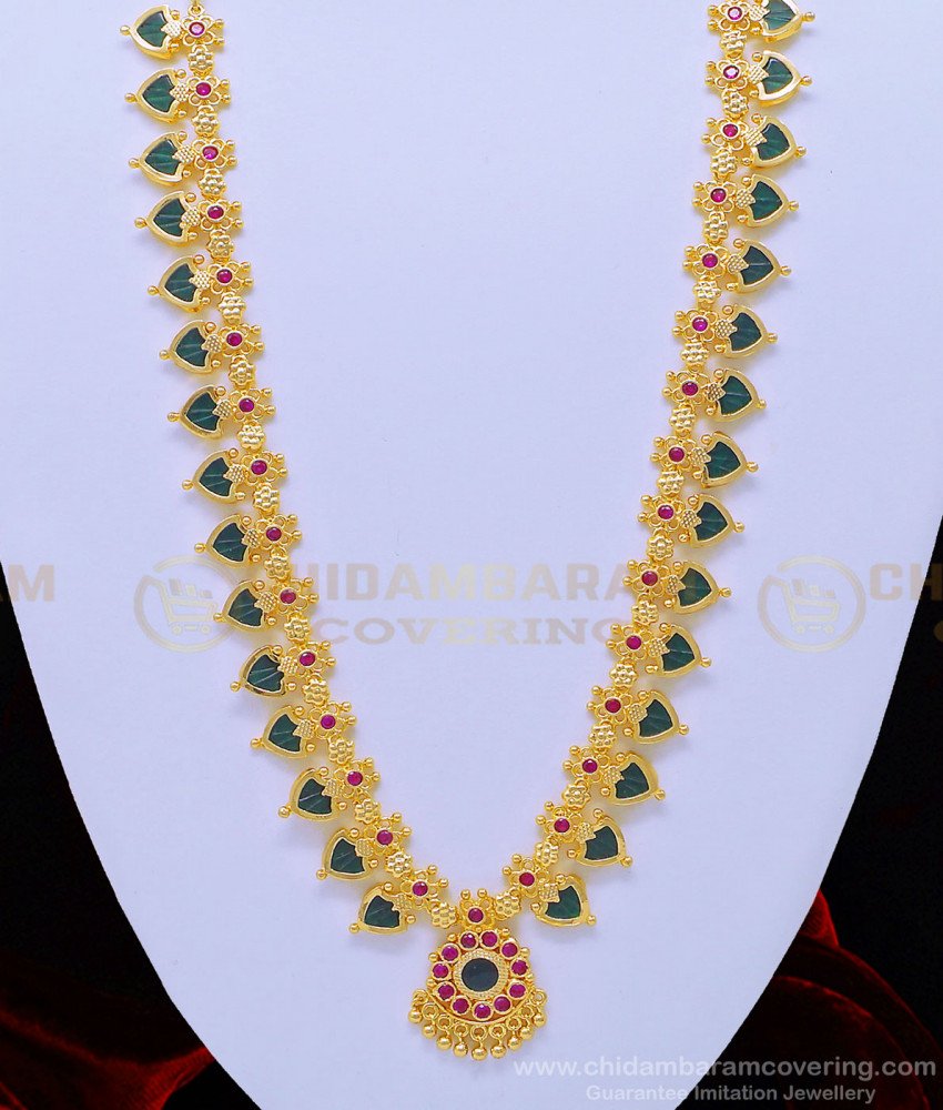 kerala jewellery, one gram gold jewellery, imitation jewellery, show mala gold, kerala gold palaka haram, chidambaram gold covering, Chidambaram covering.com, 