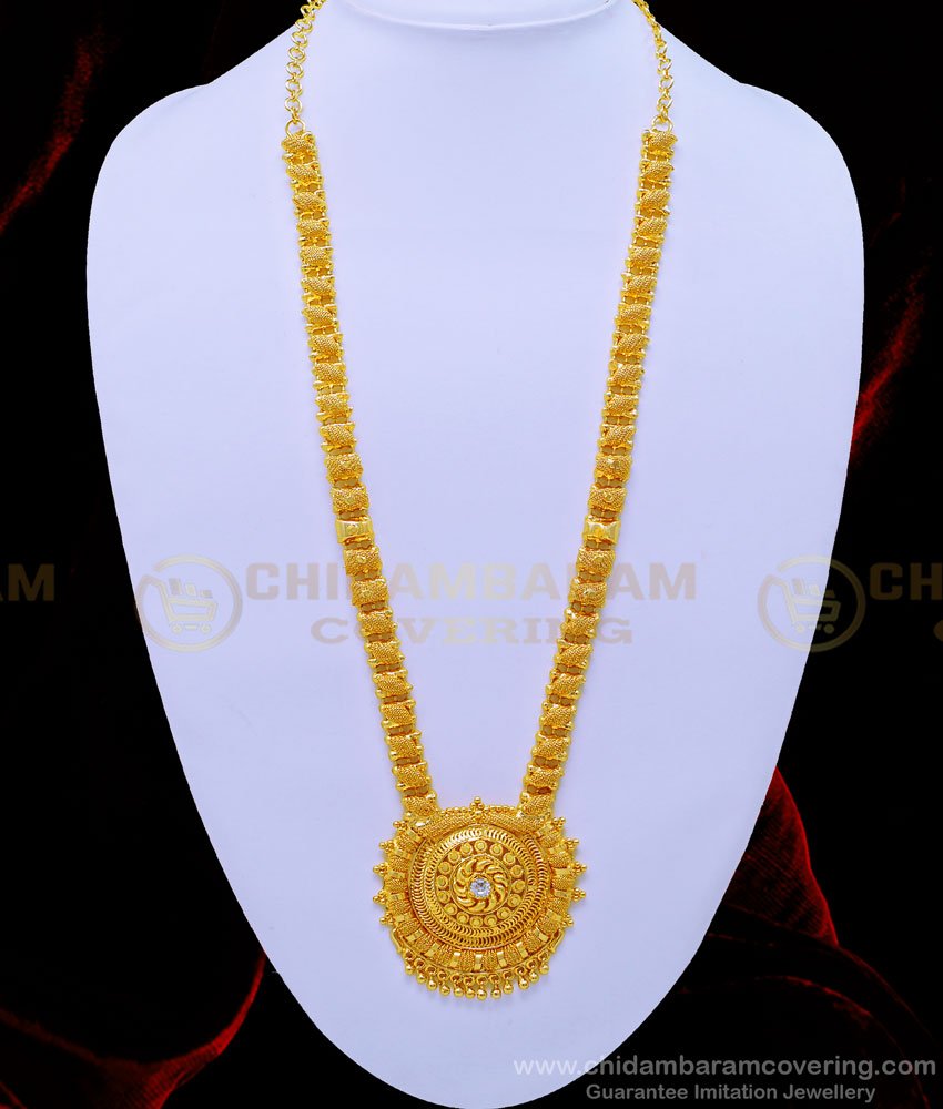 one gram gold haram, covering haram, gold plated haram, gold covering haram, gold haram design in 40 grams, haram design, stone haram, 1 gram gold plated jewellery