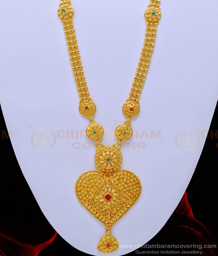 haram design, stone haram, gold covering haram, covering aram, south indian jewellery, kasu malai, heart design haram, 