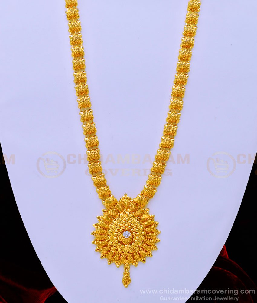 covering haram, Kerala Style Stone Dollar Mullamottu Mala, 1 Gram Gold Plated jewellery, 