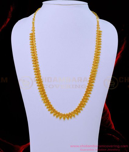 HRM714 - One Gram Gold Simple Gold Design Gold Beads Long Haram Design for Women 