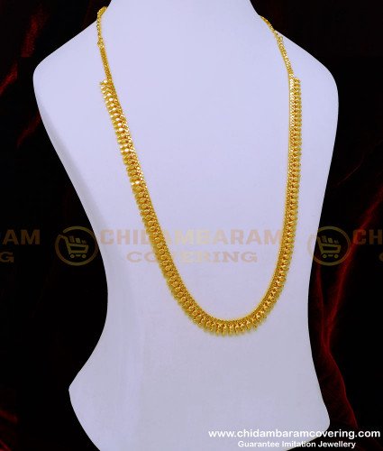 HRM746 - Real Gold Design Simple Gold Beads U Shape Long Haram Design Online