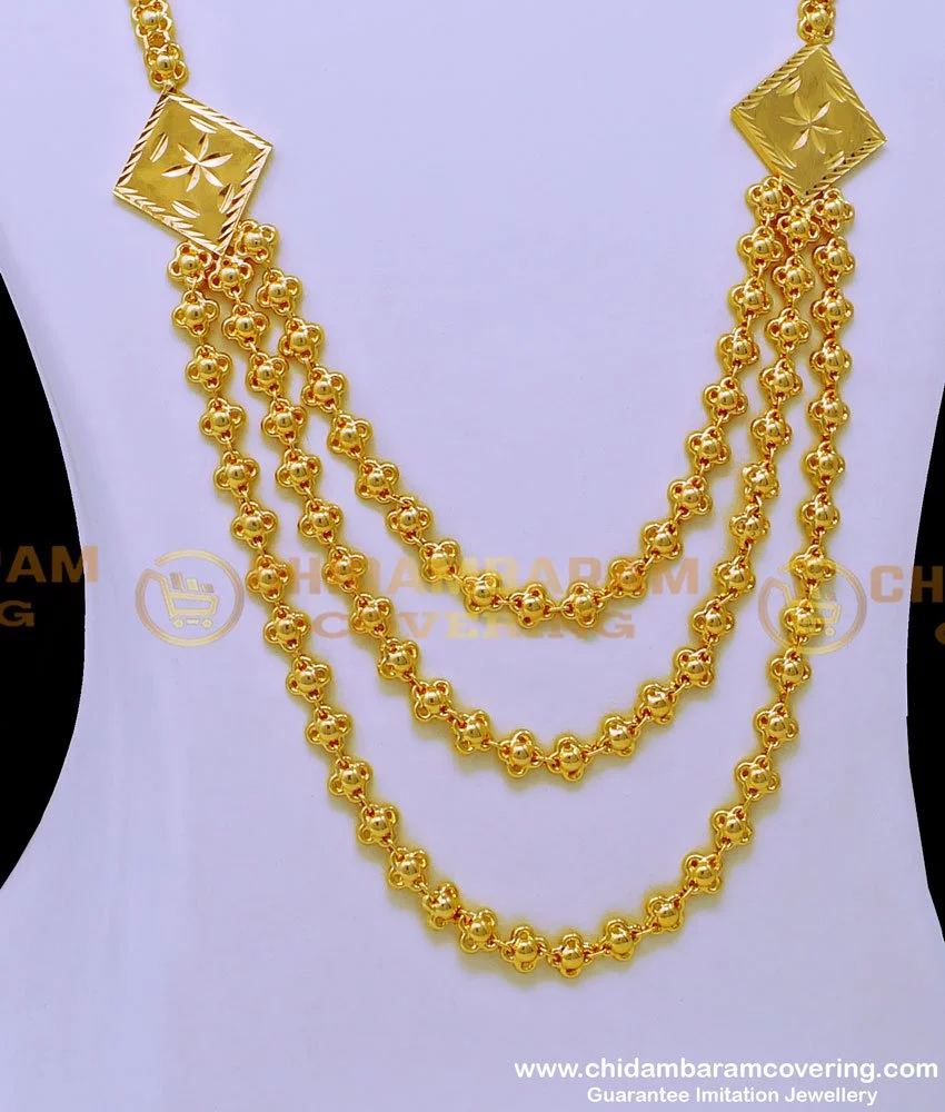Gold tone navarathna stone necklace set dj-43730 – dreamjwell